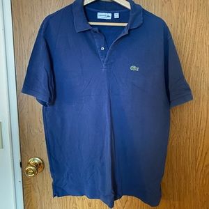 Lacoste, 100% cotton, classic fit, sizeL, navy polo